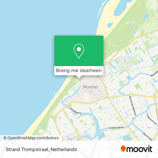 Strand Trompstraat kaart