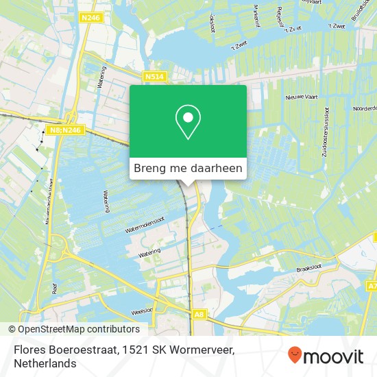 Flores Boeroestraat, 1521 SK Wormerveer kaart