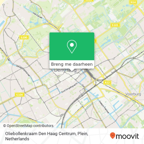 Oliebollenkraam Den Haag Centrum, Plein kaart