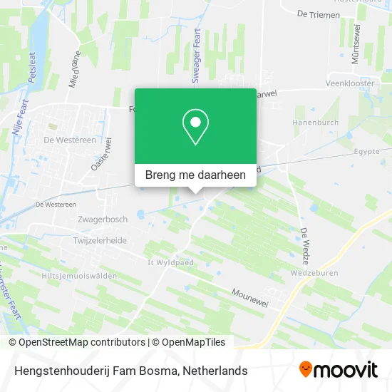 Hengstenhouderij Fam Bosma kaart