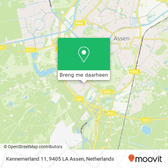 Kennemerland 11, 9405 LA Assen kaart