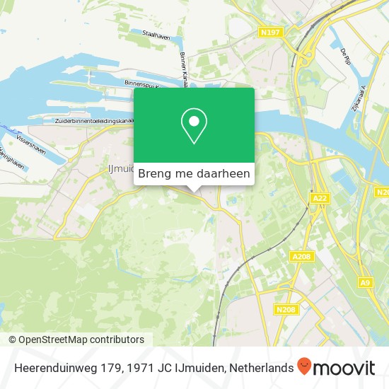 Heerenduinweg 179, 1971 JC IJmuiden kaart