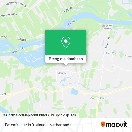 Eetcafe Hier is 't Maurik kaart