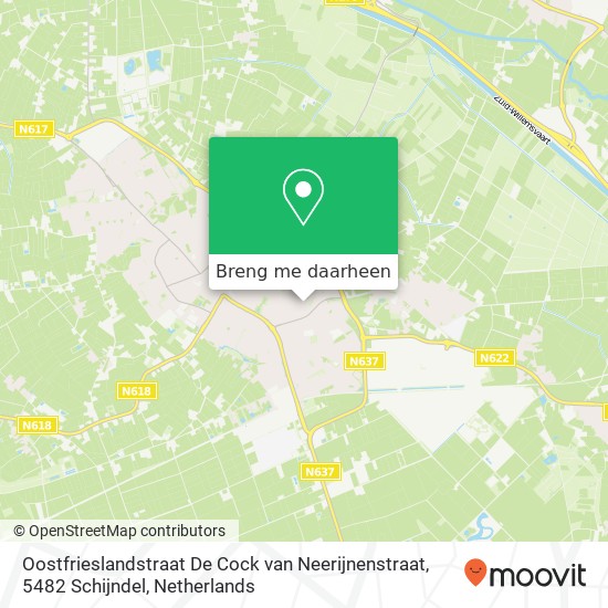 Oostfrieslandstraat De Cock van Neerijnenstraat, 5482 Schijndel kaart