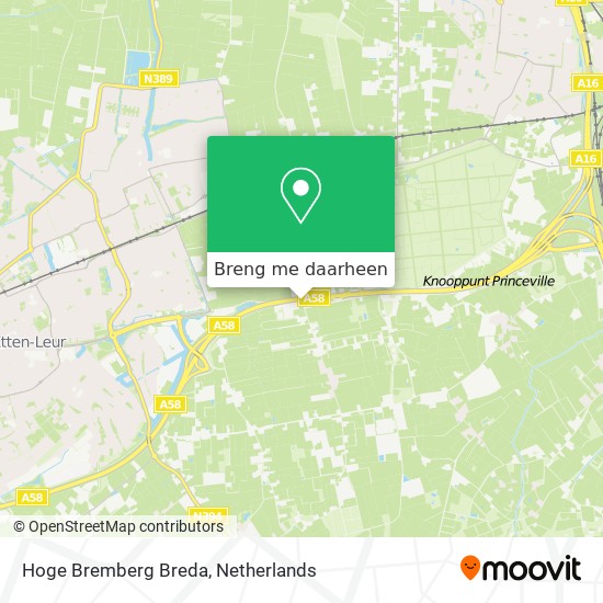 Hoge Bremberg Breda kaart