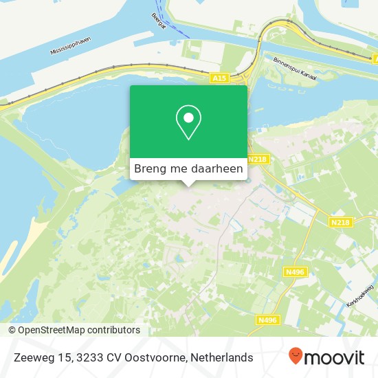 Zeeweg 15, 3233 CV Oostvoorne kaart