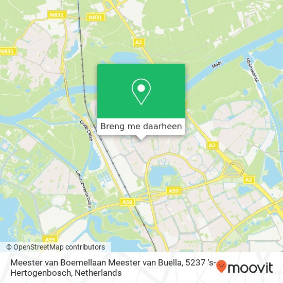 Meester van Boemellaan Meester van Buella, 5237 's-Hertogenbosch kaart