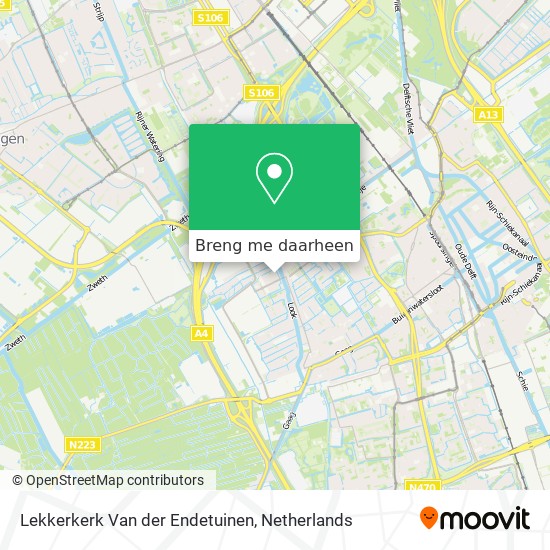 Lekkerkerk Van der Endetuinen kaart