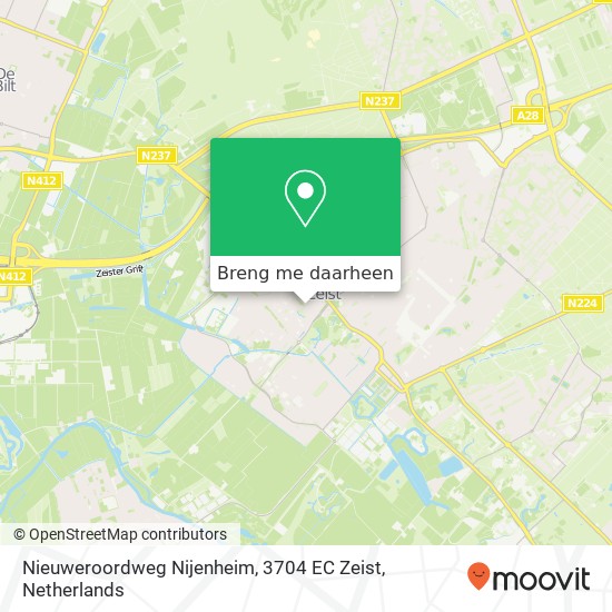 Nieuweroordweg Nijenheim, 3704 EC Zeist kaart