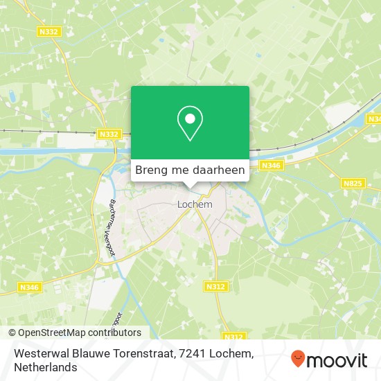 Westerwal Blauwe Torenstraat, 7241 Lochem kaart