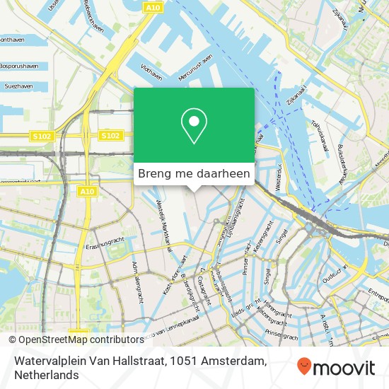 Watervalplein Van Hallstraat, 1051 Amsterdam kaart