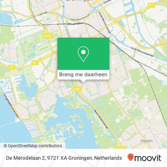 De Mérodelaan 2, 9721 XA Groningen kaart