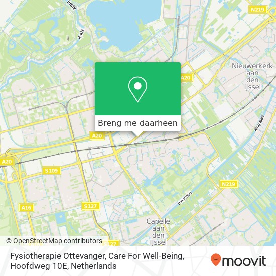 Fysiotherapie Ottevanger, Care For Well-Being, Hoofdweg 10E kaart