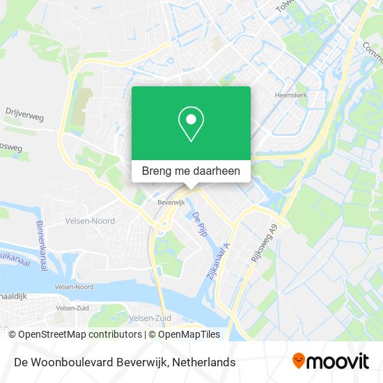 De Woonboulevard Beverwijk kaart