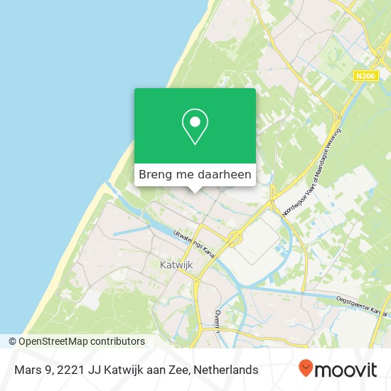 Mars 9, 2221 JJ Katwijk aan Zee kaart