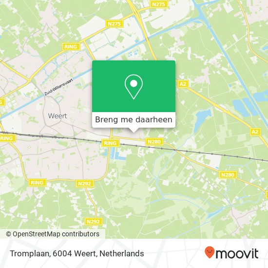 Tromplaan, 6004 Weert kaart