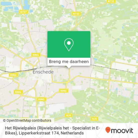 Het Rijwielpaleis (Rijwielpaleis het - Specialist in E-Bikes), Lipperkerkstraat 174 kaart