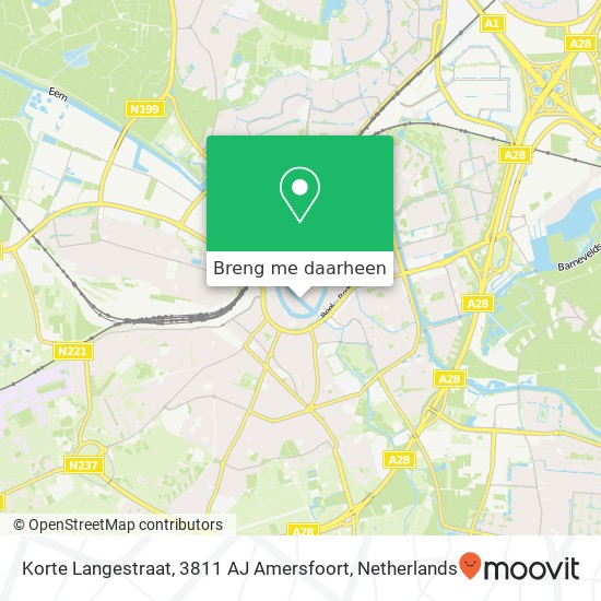 Korte Langestraat, 3811 AJ Amersfoort kaart