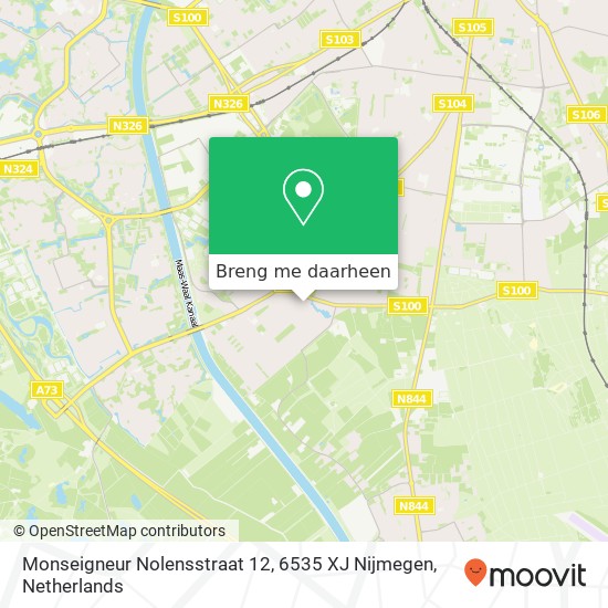 Monseigneur Nolensstraat 12, 6535 XJ Nijmegen kaart