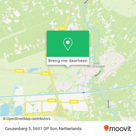 Geuzenberg 5, 5691 DP Son kaart