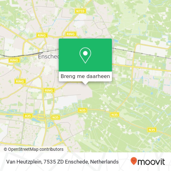 Van Heutzplein, 7535 ZD Enschede kaart