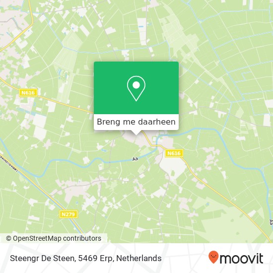 Steengr De Steen, 5469 Erp kaart