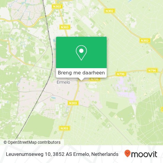 Leuvenumseweg 10, 3852 AS Ermelo kaart