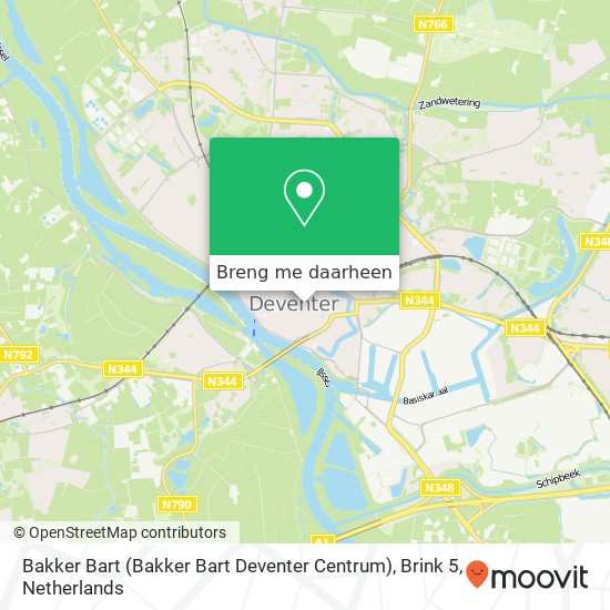 Bakker Bart (Bakker Bart Deventer Centrum), Brink 5 kaart