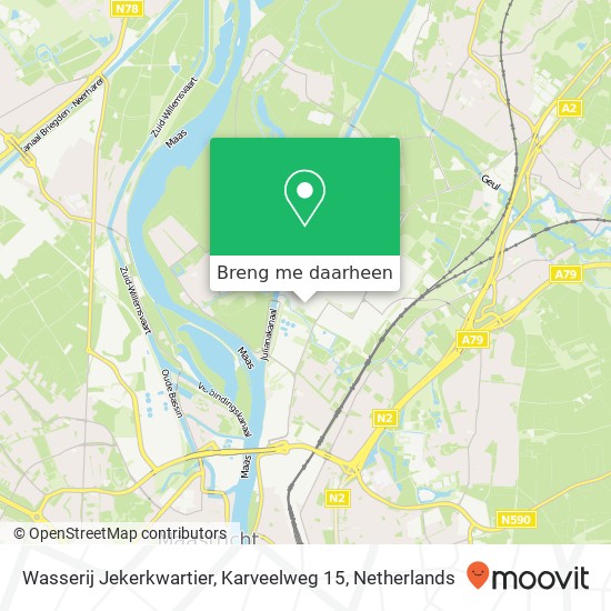 Wasserij Jekerkwartier, Karveelweg 15 kaart