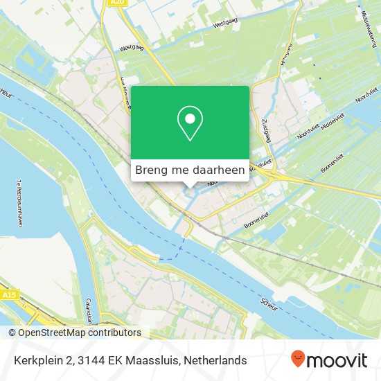 Kerkplein 2, 3144 EK Maassluis kaart