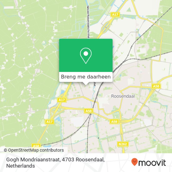 Gogh Mondriaanstraat, 4703 Roosendaal kaart