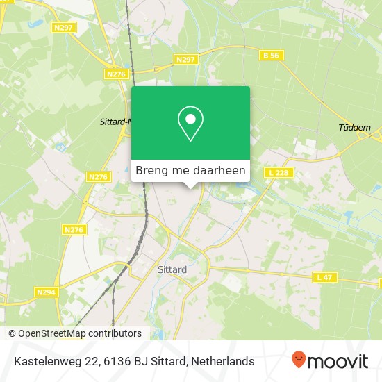 Kastelenweg 22, 6136 BJ Sittard kaart