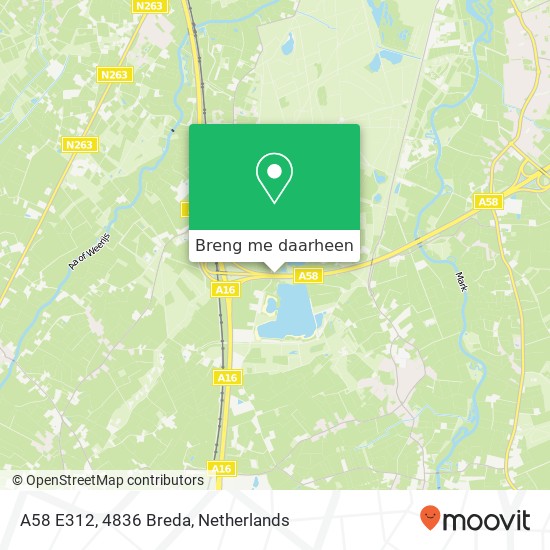 A58 E312, 4836 Breda kaart