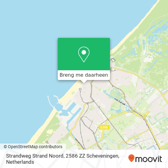 Strandweg Strand Noord, 2586 ZZ Scheveningen kaart