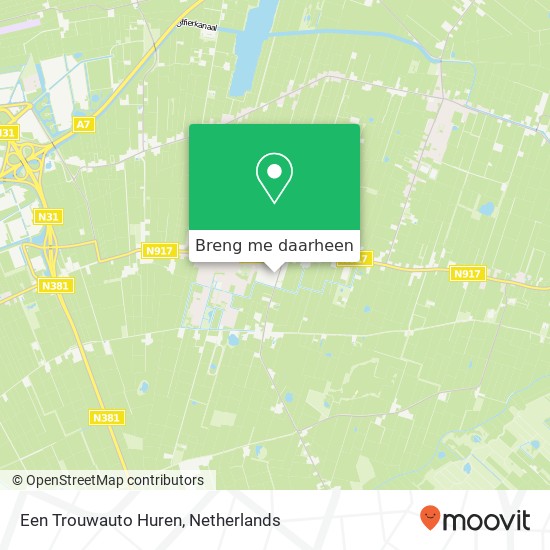 Een Trouwauto Huren kaart