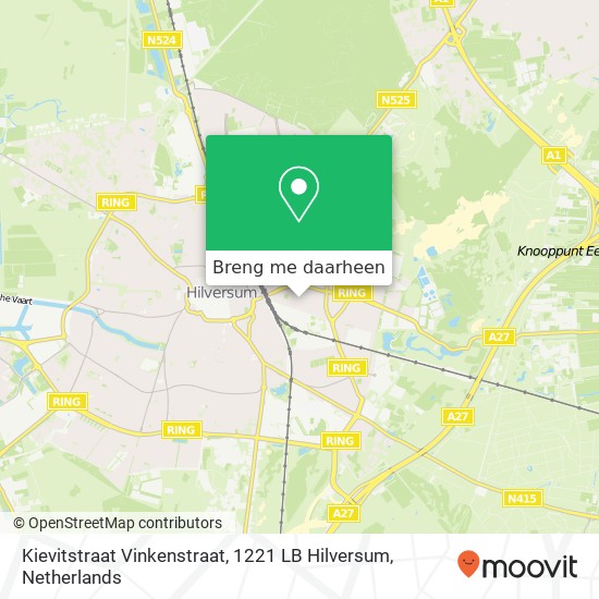 Kievitstraat Vinkenstraat, 1221 LB Hilversum kaart