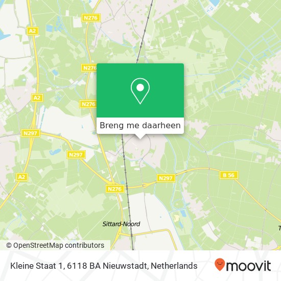 Kleine Staat 1, 6118 BA Nieuwstadt kaart