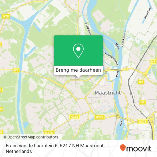 Frans van de Laarplein 6, 6217 NH Maastricht kaart
