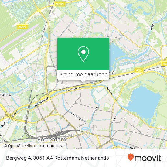 Bergweg 4, 3051 AA Rotterdam kaart