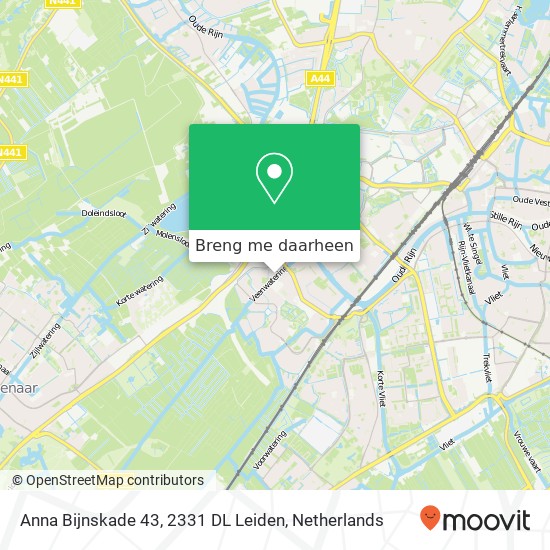 Anna Bijnskade 43, 2331 DL Leiden kaart