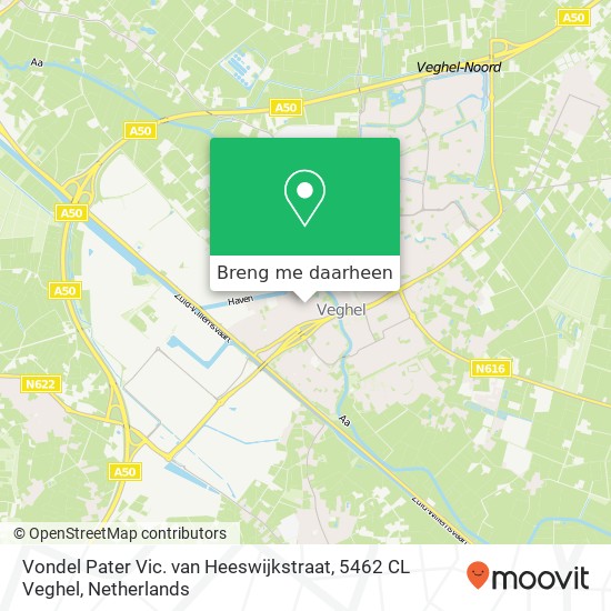 Vondel Pater Vic. van Heeswijkstraat, 5462 CL Veghel kaart