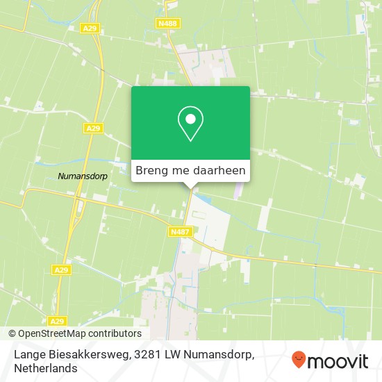 Lange Biesakkersweg, 3281 LW Numansdorp kaart