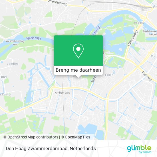 Den Haag Zwammerdampad kaart