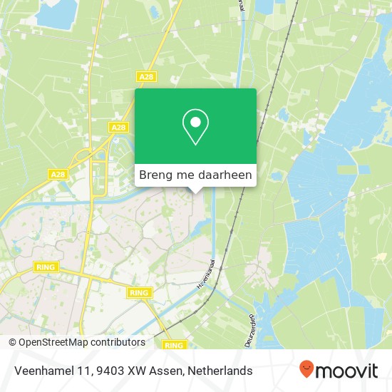 Veenhamel 11, 9403 XW Assen kaart