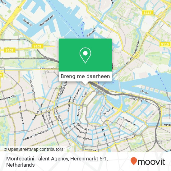 Montecatini Talent Agency, Herenmarkt 5-1 kaart