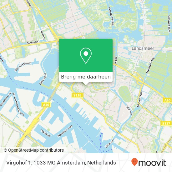 Virgohof 1, 1033 MG Ámsterdam kaart