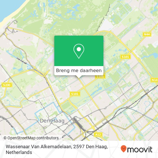 Wassenaar Van Alkemadelaan, 2597 Den Haag kaart