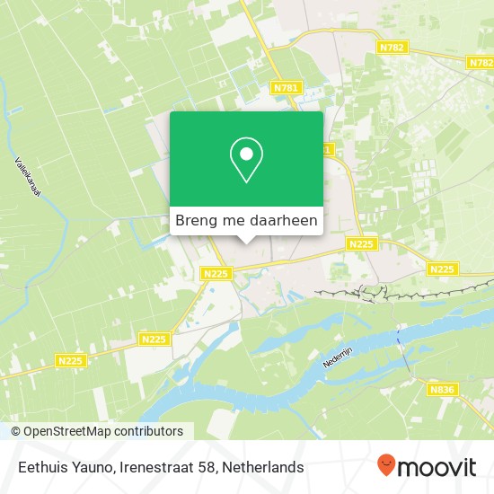 Eethuis Yauno, Irenestraat 58 kaart