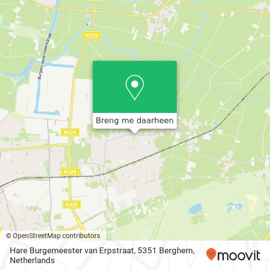 Hare Burgemeester van Erpstraat, 5351 Berghem kaart