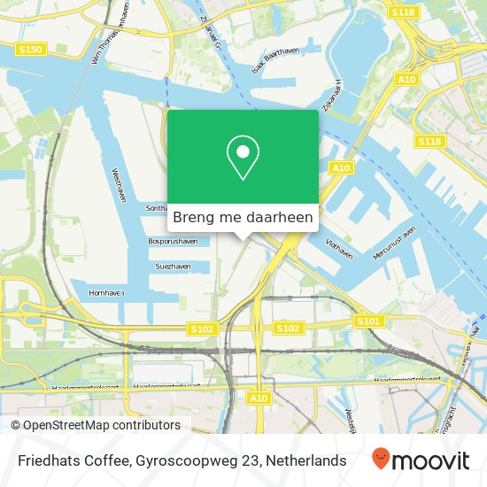 Friedhats Coffee, Gyroscoopweg 23 kaart